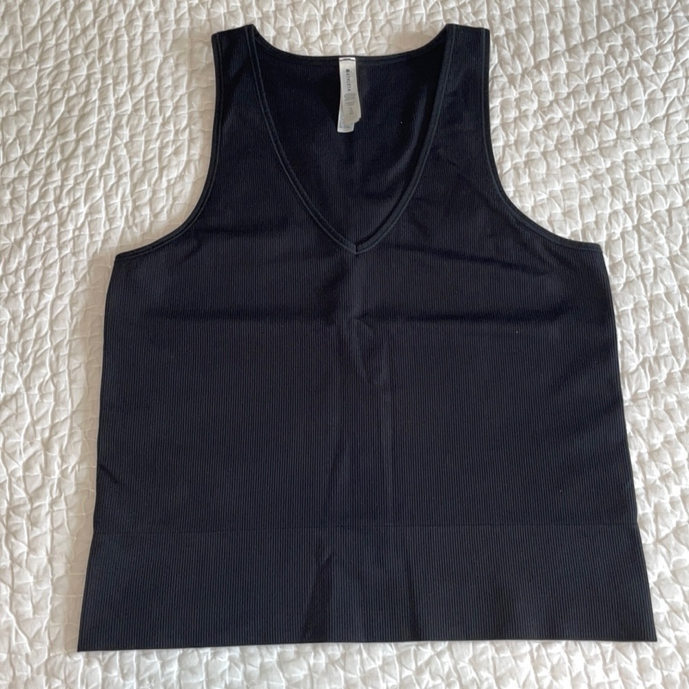 Athleta Cropped Ribbed Tank XL